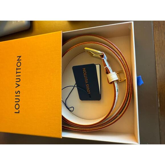 Louis Vuitton x Murakami White Multicolor Logo D-Ring Belt 90 2025 LTD RARE NEW - Picture 14 of 16